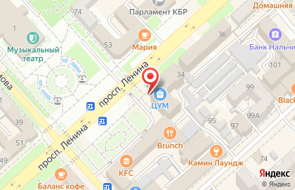 Центральный универмаг на проспекте Ленина на карте