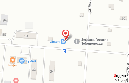 Продовольственный магазин Сокол в Южно-Сахалинске на карте