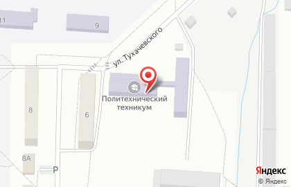 Саранский политехнический техникум на улице Тухачевского на карте