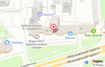 Пансионат для пожилых людей Золотая осень на Московском проспекте на карте