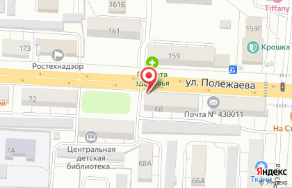 Продуктовый магазин на улице Полежаева на карте