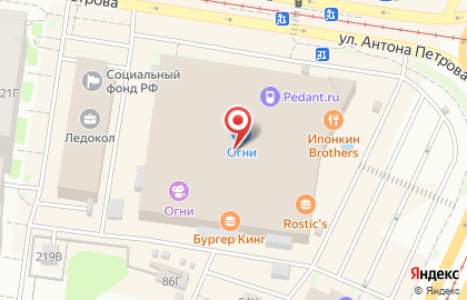 Магазин Vertex на улице Антона Петрова на карте