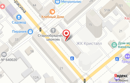 Агентство недвижимости Интегра Риэлт на улице Красина на карте