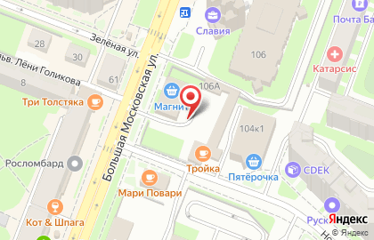 Ваша аптека низких цен на Большой Московской улице на карте