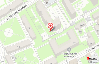Метростроевцев 1, ТСЖ на карте