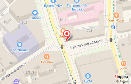 Бутик часов Omega на улице Кузнецкий Мост на карте