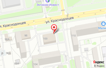 Супермаркет Магнит на улице Краснодонцев на карте