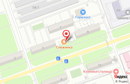 Кафе Снежинка на проспекте Бумажников на карте