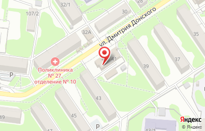 Страховой центр на улице Дмитрия Донского на карте