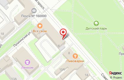 Торговый центр XXI век на Советском проспекте на карте