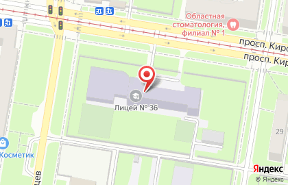 Лицей №36 в Автозаводском районе на карте