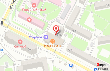 Шляпа на улице Чернышевского на карте