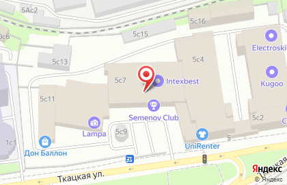 Развлекательный комплекс SEMENOV на Ткацкой улице на карте