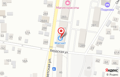 Супермаркет Магнит в Новосибирске на карте