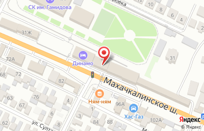 Гостиница Динамо в Хасавюрте на карте