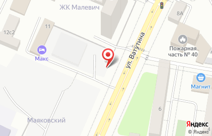 Шиномонтажная мастерская Pit Stop на улице Ватутина на карте