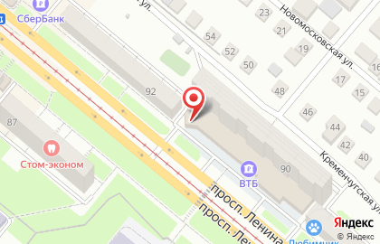 Супермаркет Пятёрочка на проспекте Ленина на карте