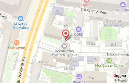 Посольство Республики Южный Судан в г. Москве на карте