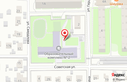 Средняя общеобразовательная школа №2 с углубленным изучением отдельных предметов, п.г.т. Правдинский на карте