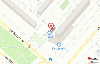 Продуктовый магазин Чайка в Кировском районе на карте