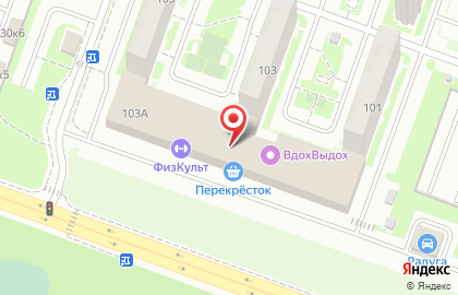 Супермаркет Перекресток на Бурнаковской улице на карте