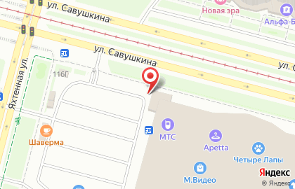 Салон продаж и обслуживания Теле2 на улице Савушкина, 116 лит а на карте