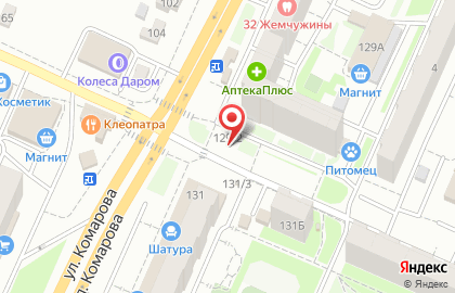 Торговая сеть Княжий сокольник на улице Комарова на карте