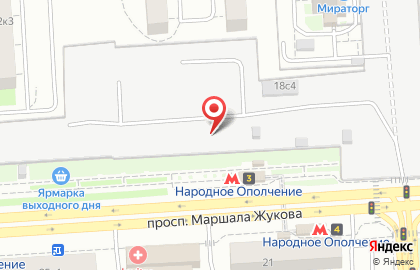 Мастерская по ремонту обуви и изготовлению ключей на проспекте Маршала Жукова, 20 к1 на карте