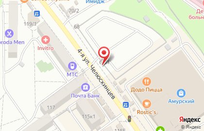 Киоск фастфудной продукции на улице Челюскинцев на карте