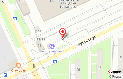 Автомойка Газпромнефть на Амурской улице на карте