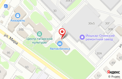 Автомастерская Центр кузовного ремонта на улице Мира на карте