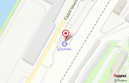 АЗС Спутник на Судостроительной улице на карте