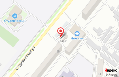 Продовольственный магазин Павлин на Студенческой улице на карте