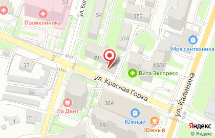 Супермаркет Магнит на улице Красная Горка на карте