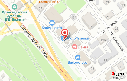 Торговая компания Мототехника в Коммунарском переулке на карте