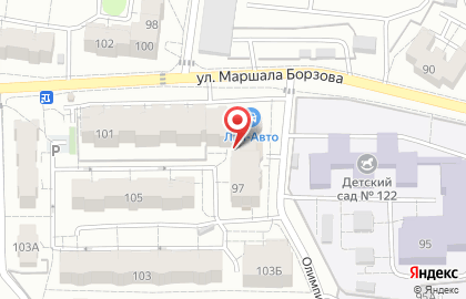 Девичья башня на улице Маршала Борзова на карте