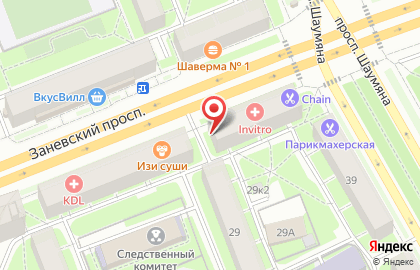 Лавка овощей и фруктов в Красногвардейском районе на карте
