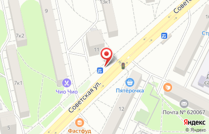 Магазин продуктов на Советской улице на карте