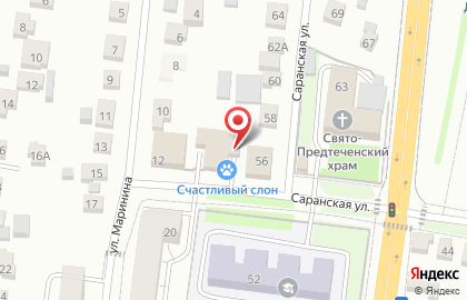 Продуктовый магазин на Саранской улице на карте