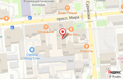 Серагем на улице Мира на карте