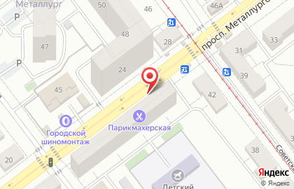 МП на проспекте Металлургов на карте