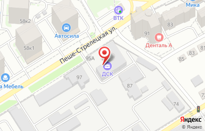 Строительная компания ДСК на Пеше-Стрелецкой улице на карте