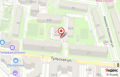 Офис обслуживания корпоративных клиентов Мегафон на Тульской улице на карте