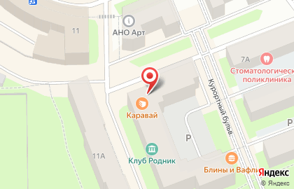 Продуктовый магазин Каравай на проспекте Ленина на карте