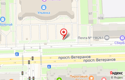 Киоск овощей и фруктов на проспекте Ветеранов на карте