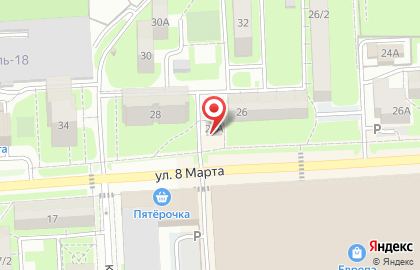 Магазин разливного пива Хмельник на улице 8 Марта на карте