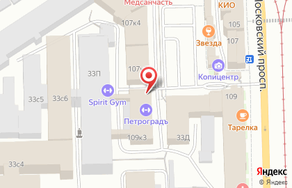 Супермаркет Пятёрочка на Московском проспекте, 109 к 3 на карте