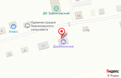 Доронинский продуктъ на Центральной улице на карте