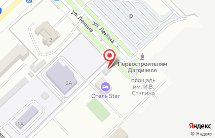 Продовольственный магазин на улице Ленина на карте