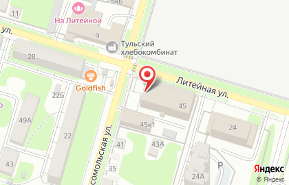Филиал Федерального государственного бюджетного учреждения Федеральная кадастровая палата Росреестра по Тульской области на карте